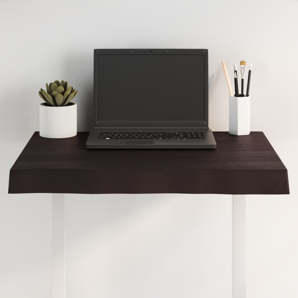 vidaXL Blat masă, 60x50x(2-6) cm, maro, lemn tratat contur organic vidaXL Blat masă, 60x50x(2-6) cm, maro, lemn tratat contur organic