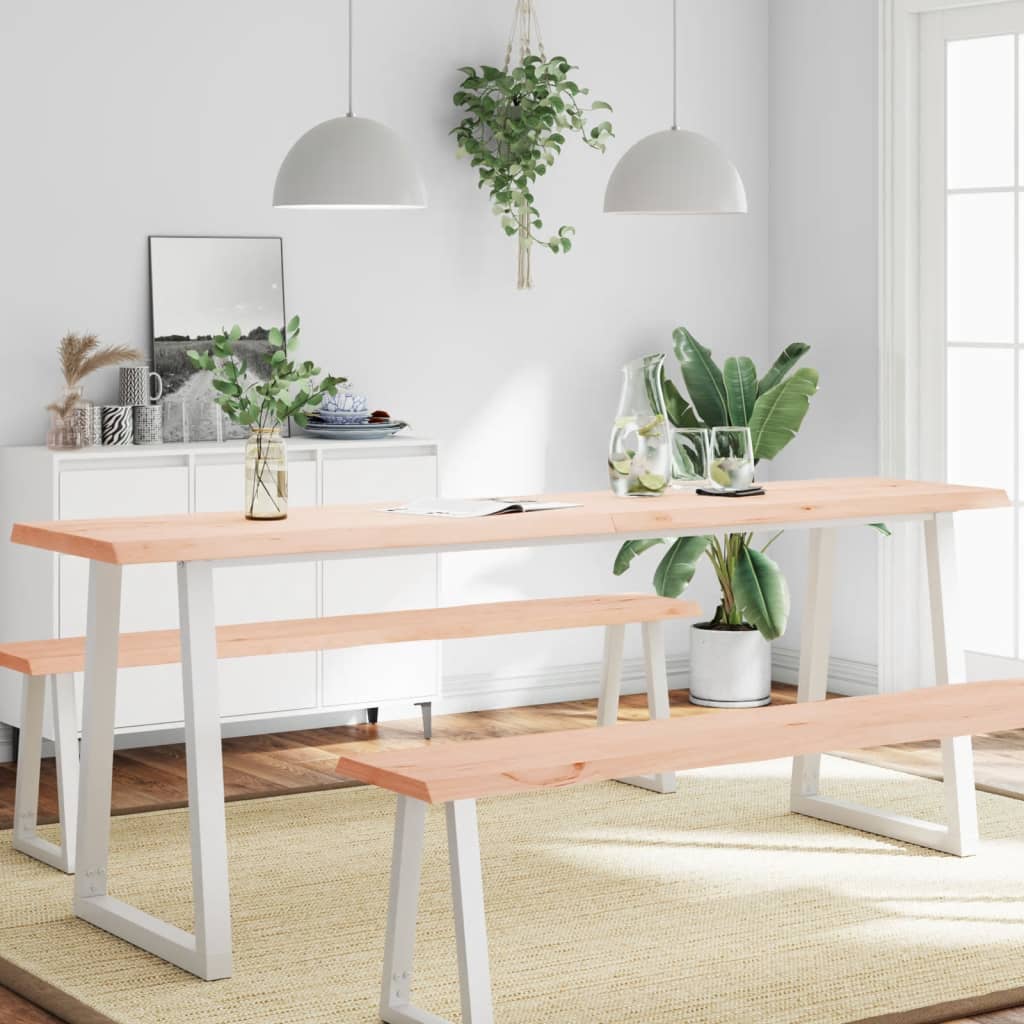 vidaXL Blat masă 220x40x(2-6) cm lemn stejar netratat contur organic vidaXL Blat masă 220x40x(2-6) cm lemn stejar netratat contur organic