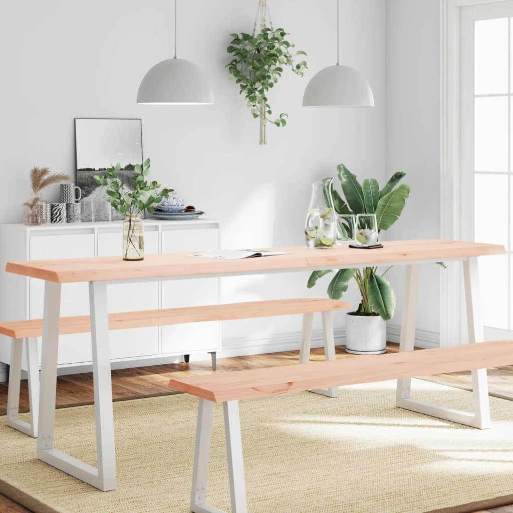 vidaXL Blat masă 200x60x(2-6) cm lemn stejar netratat contur organic vidaXL Blat masă 200x60x(2-6) cm lemn stejar netratat contur organic