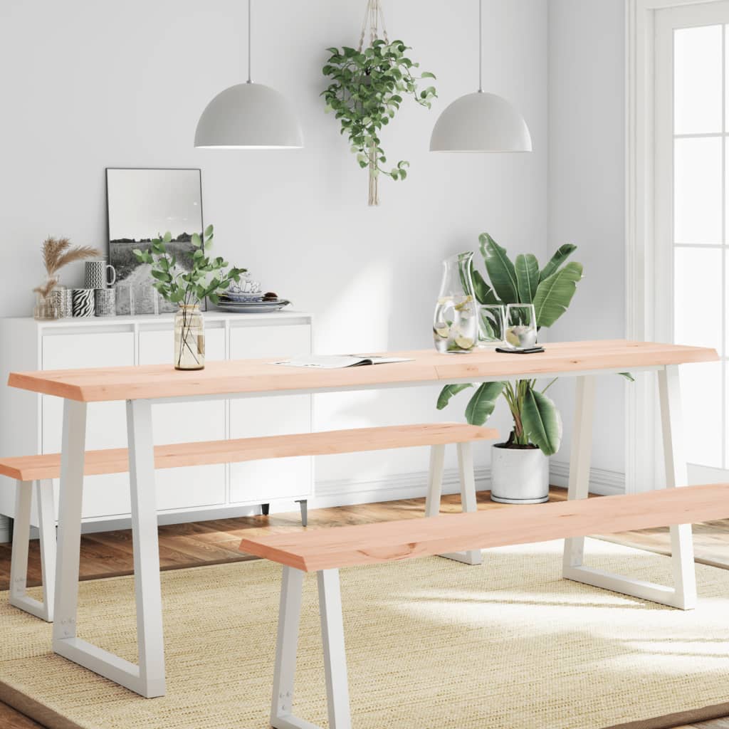 vidaXL Blat masă 220x50x(2-6) cm lemn stejar netratat contur organic vidaXL Blat masă 220x50x(2-6) cm lemn stejar netratat contur organic