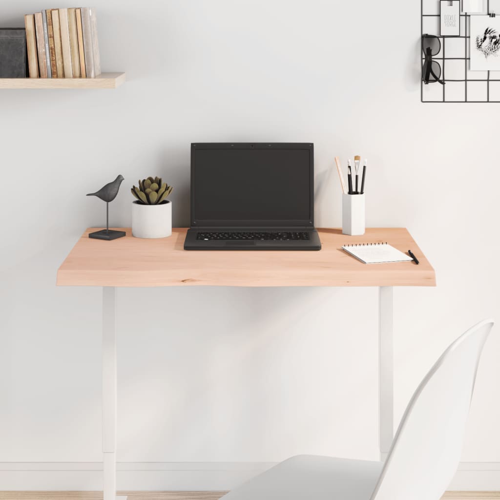 vidaXL Blat de masă, 80x40x(2-4) cm, lemn masiv de stejar netratat vidaXL Blat de masă, 80x40x(2-4) cm, lemn masiv de stejar netratat