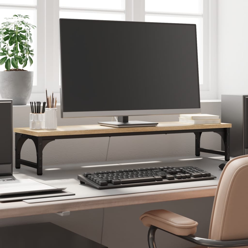 vidaXL Suport pentru monitor stejar sonoma 85x23x15,5 cm lemn compozit vidaXL Suport pentru monitor stejar sonoma 85x23x15,5 cm lemn compozit