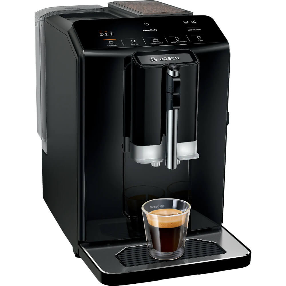 Espressor automat Bosch VeroCafe Seria 2 TIE20119, 1300 W, 1.4 L, 15 bar, Negru Espressor automat Bosch VeroCafe Seria 2 TIE20119, 1300 W, 1.4 L, 15 bar, Negru