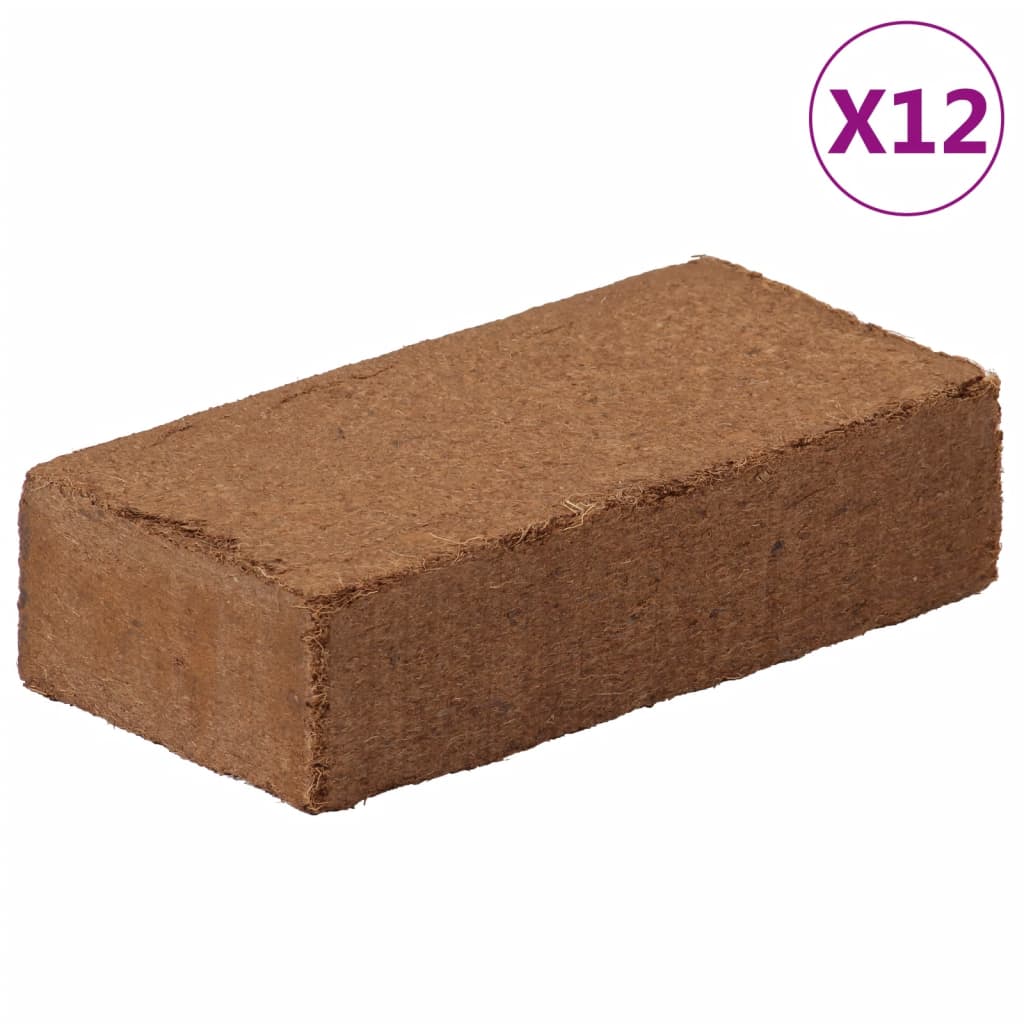 vidaXL Blocuri fibră de nucă cocos, 12 buc., 650 g/buc., 7,8 kg total vidaXL Blocuri fibră de nucă cocos, 12 buc., 650 g/buc., 7,8 kg total