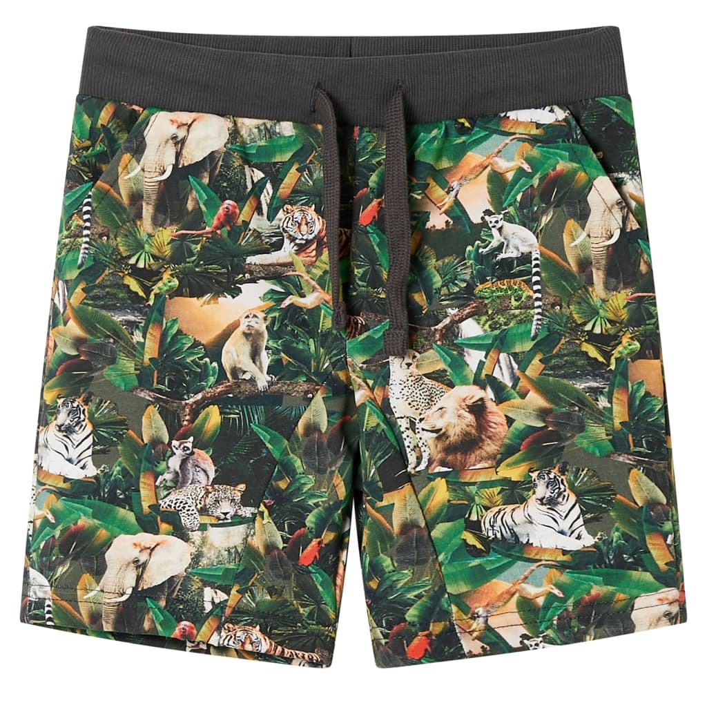 Pantaloni scurți pentru copii cu șnur, albastru petrol învechit, 104 Pantaloni scurți pentru copii cu șnur, albastru petrol învechit, 104
