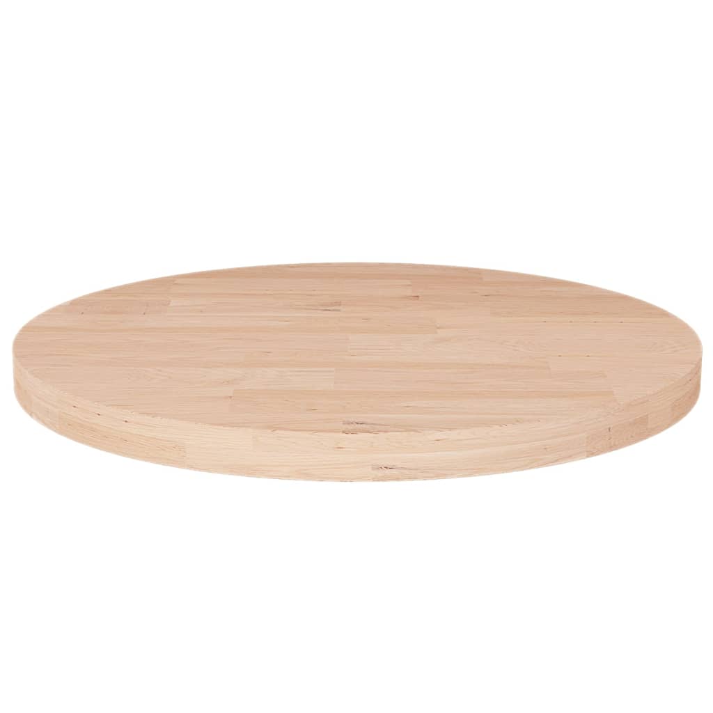 vidaXL Blat de masă rotund, Ø50x2,5 cm, lemn masiv stejar netratat vidaXL Blat de masă rotund, Ø50x2,5 cm, lemn masiv stejar netratat