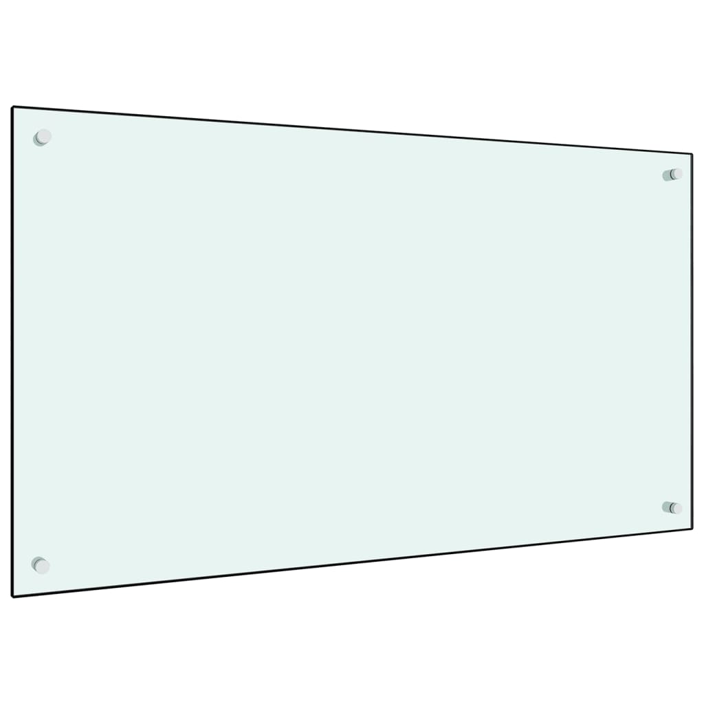 vidaXL Panou antistropi de bucătărie, alb, 100x60 cm sticlă securizată vidaXL Panou antistropi de bucătărie, alb, 100x60 cm sticlă securizată