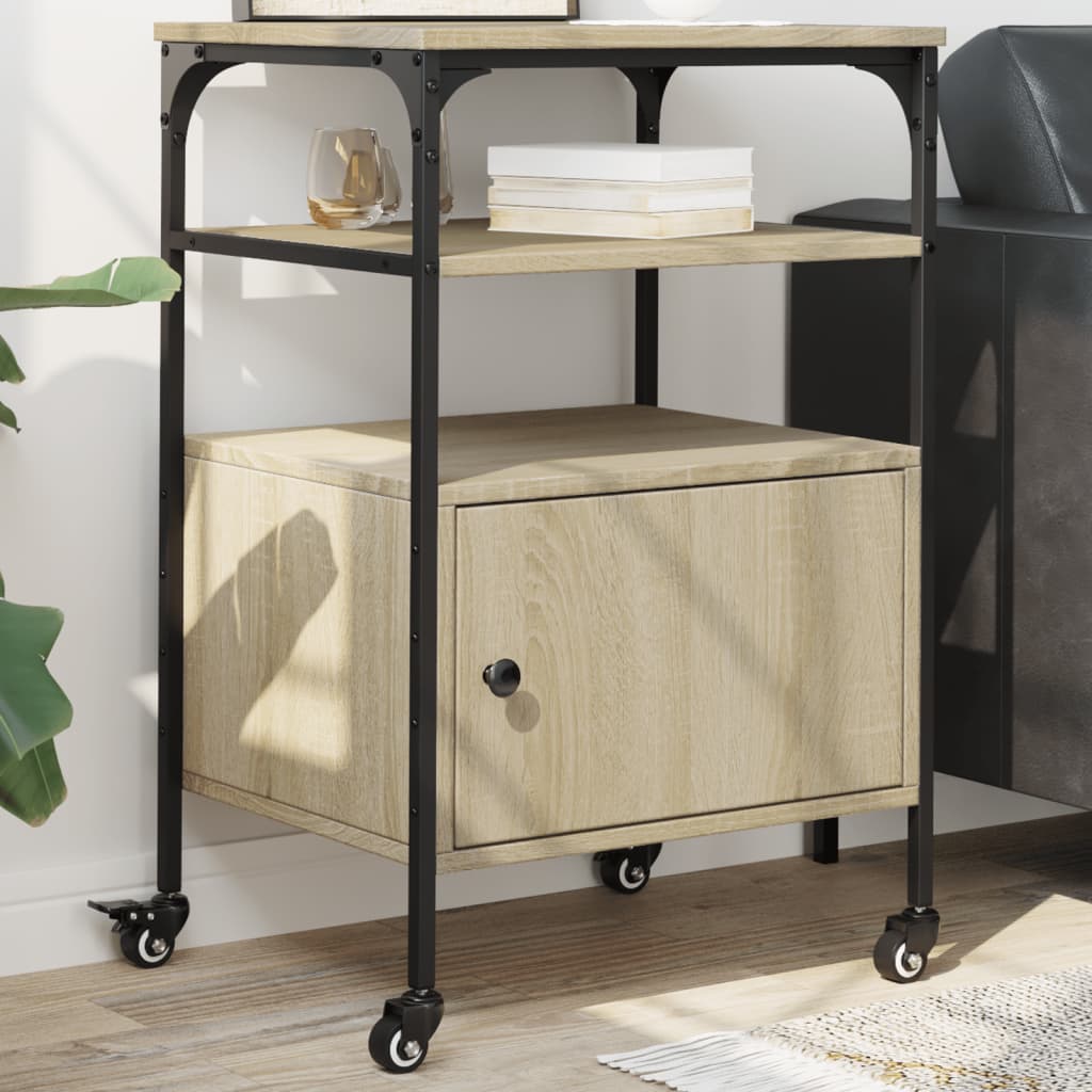 vidaXL Suport imprimantă 3 niveluri stejar sonoma 50x40x76 cm lemn vidaXL Suport imprimantă 3 niveluri stejar sonoma 50x40x76 cm lemn