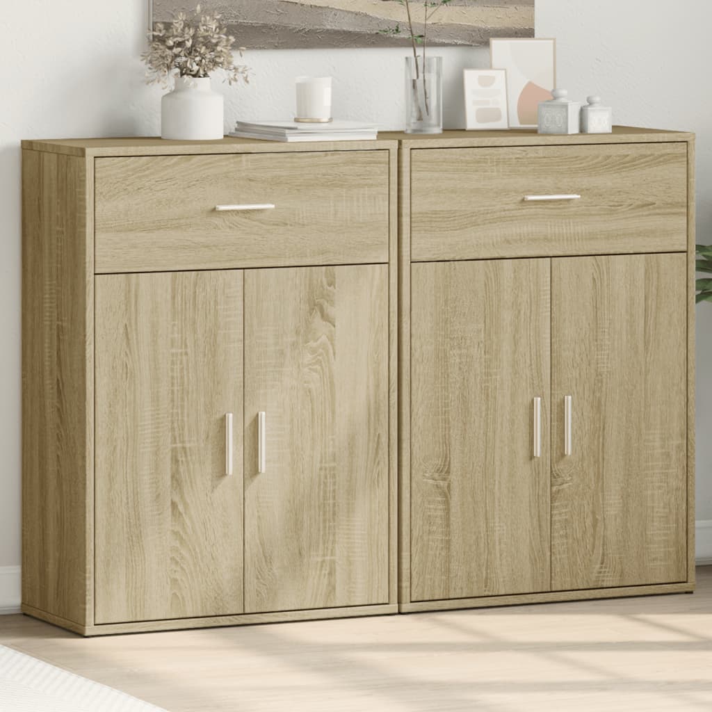 vidaXL Comode, 2 buc., stejar sonoma, 60x30x84 cm, lemn compozit vidaXL Comode, 2 buc., stejar sonoma, 60x30x84 cm, lemn compozit