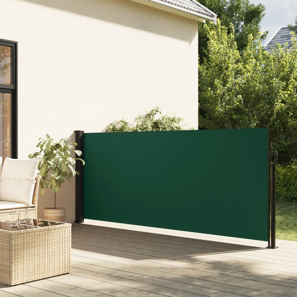 vidaXL Copertina laterală retractabilă, verde închis, 140x300 cm vidaXL Copertina laterală retractabilă, verde închis, 140x300 cm