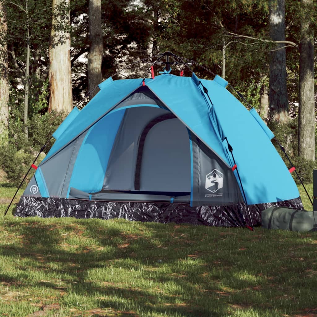 vidaXL Cort de camping cupolă 2 persoane, setare rapidă, albastru vidaXL Cort de camping cupolă 2 persoane, setare rapidă, albastru