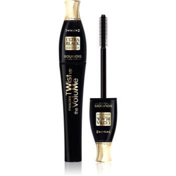 Bourjois Twist Up The Volume mascara cu efect de volum perie 2 in 1 Bourjois Twist Up The Volume mascara cu efect de volum perie 2 in 1