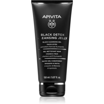 Apivita Cleansing Propolis & Activated Carbon gel de curățare cu carbune activ pentru față și ochi Apivita Cleansing Propolis & Activated Carbon gel de curățare cu carbune activ pentru față și ochi