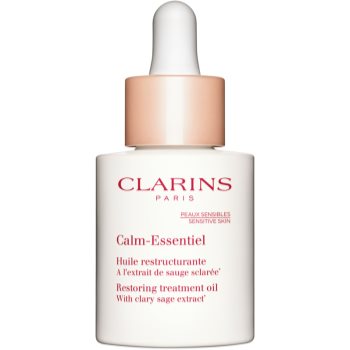 Clarins Calm-Essentiel Restoring Treatment Oil ulei hranitor pentru piele cu efect calmant Clarins Calm-Essentiel Restoring Treatment Oil ulei hranitor pentru piele cu efect calmant