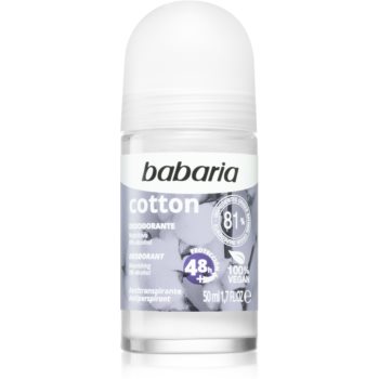 Babaria Deodorant Cotton antiperspirant roll-on cu efect de nutritiv Babaria Deodorant Cotton antiperspirant roll-on cu efect de nutritiv