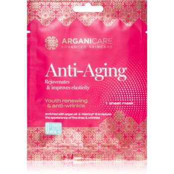 Arganicare Anti-Aging Sheet Mask masca de celule cu efect de fermitate Arganicare Anti-Aging Sheet Mask masca de celule cu efect de fermitate