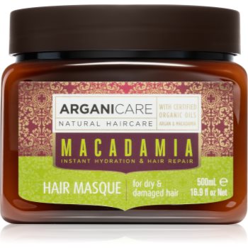 Arganicare Macadamia masca de par hranitoare pentru păr uscat și deteriorat Arganicare Macadamia masca de par hranitoare pentru păr uscat și deteriorat