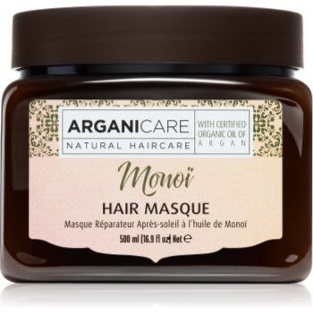 Arganicare Monoi Hair Masque masca de par regeneratoare dupa expunerea la soare Arganicare Monoi Hair Masque masca de par regeneratoare dupa expunerea la soare