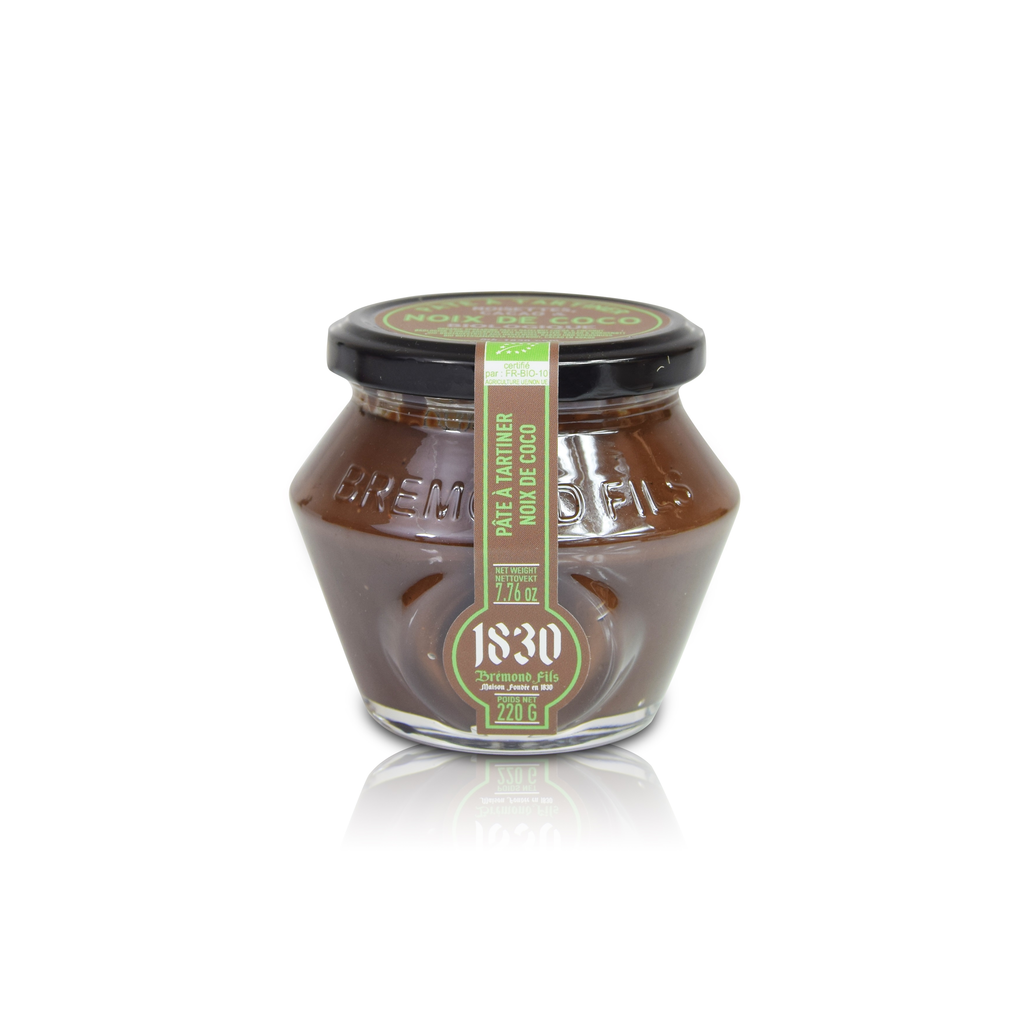 Crema Tartinabila de Alune cu Cacao si Cocos Bio, 220 g | Maison Bremond 1830 Crema Tartinabila de Alune cu Cacao si Cocos Bio, 220 g | Maison Bremond 1830