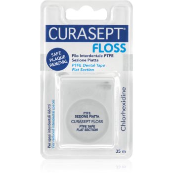Curasept Dental Tape PTFE Flat Section banda dentara cu suprafata de teflon antibacterial Curasept Dental Tape PTFE Flat Section banda dentara cu suprafata de teflon antibacterial