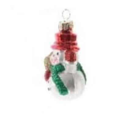 Decoratiune pentru brad - Figure Glass - Snowman - Om De Zapada Cu Palarie Rosie | Kaemingk Decoratiune pentru brad - Figure Glass - Snowman - Om De Zapada Cu Palarie Rosie | Kaemingk