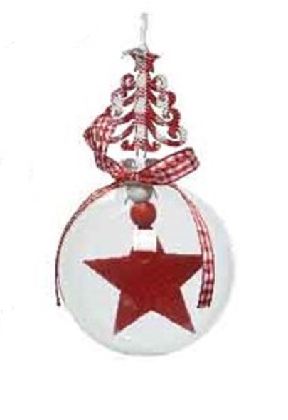 Glob decorativ - Bauble Glass - Felt Red Star - Stea Din Fetru | Kaemingk Glob decorativ - Bauble Glass - Felt Red Star - Stea Din Fetru | Kaemingk