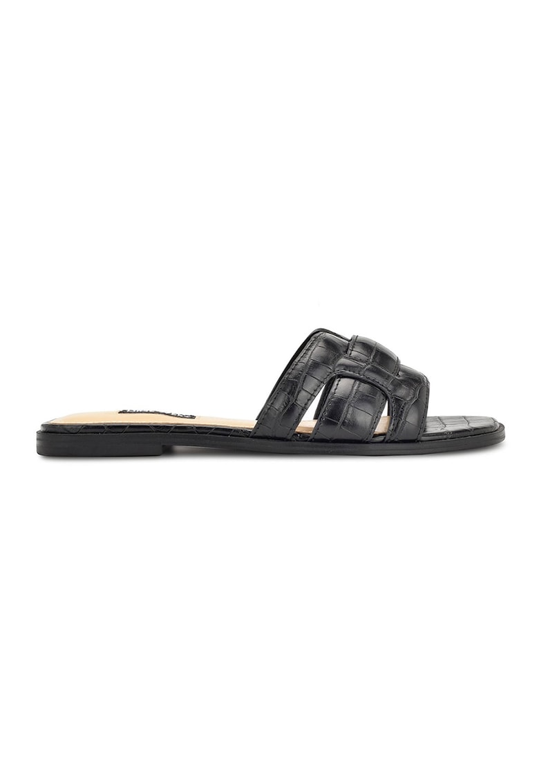 Papuci de piele ecologica cu toc si aspect de piele de crocodil Germani Papuci de piele ecologica cu toc si aspect de piele de crocodil Germani