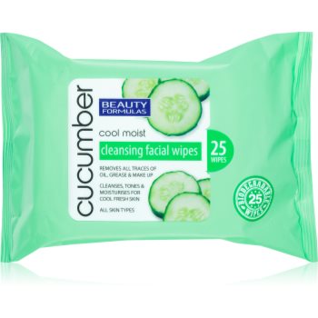 Beauty Formulas Cucumber servetele pentru curatare cu extracte de castravete Beauty Formulas Cucumber servetele pentru curatare cu extracte de castravete