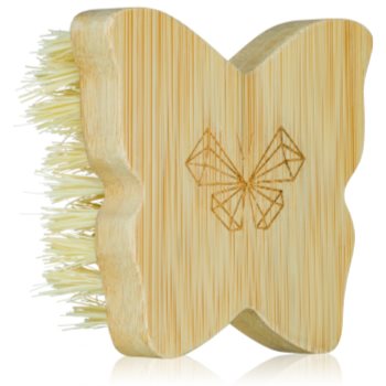 Crystallove Bamboo Butterfly Agave Body Brush Travel Size perie pentru masaj pentru corp Crystallove Bamboo Butterfly Agave Body Brush Travel Size perie pentru masaj pentru corp