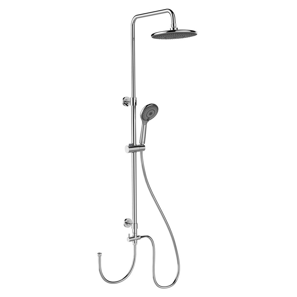 Set de duș argintiu din oțel inoxidabil 120 cm Water Saving – Wenko Set de duș argintiu din oțel inoxidabil 120 cm Water Saving – Wenko