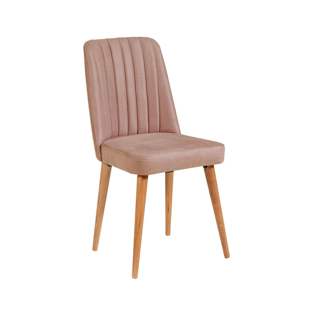 Scaun de dining roz deschis din catifea Stormi Sandalye – Kalune Design Scaun de dining roz deschis din catifea Stormi Sandalye – Kalune Design