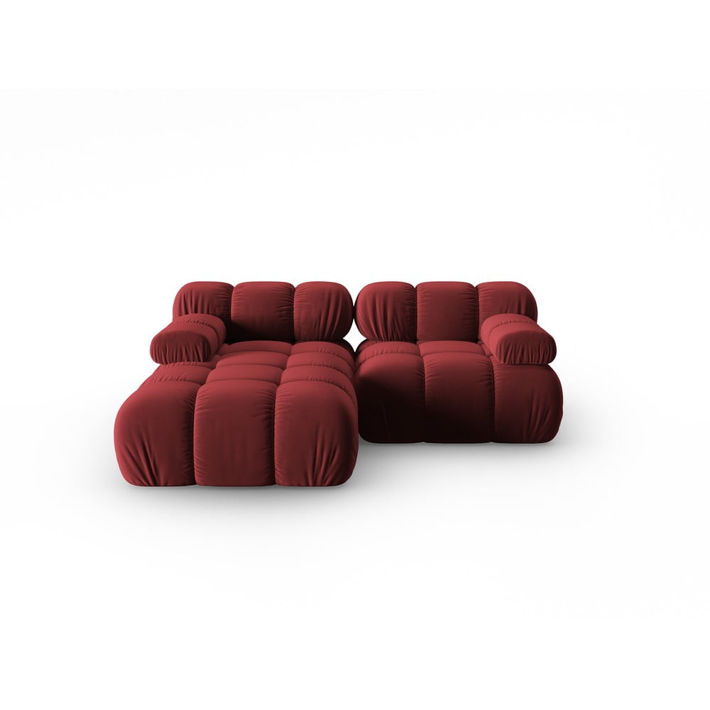 Canapea roșie cu tapițerie din catifea 191 cm Bellis – Micadoni Home Canapea roșie cu tapițerie din catifea 191 cm Bellis – Micadoni Home