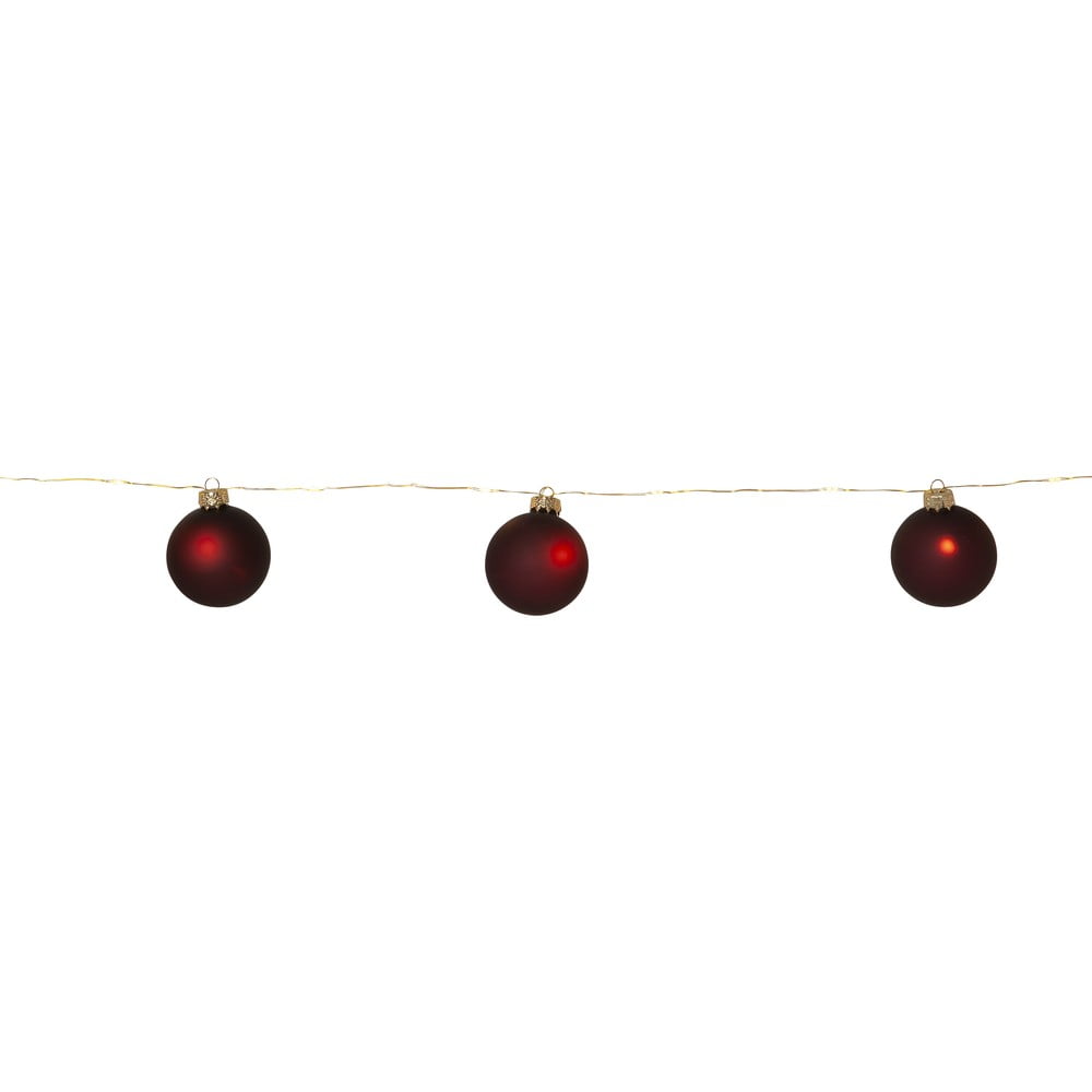 Decorațiune luminoasă burgundy ø 6 cm de Crăciun Bliss – Star Trading Decorațiune luminoasă burgundy ø 6 cm de Crăciun Bliss – Star Trading
