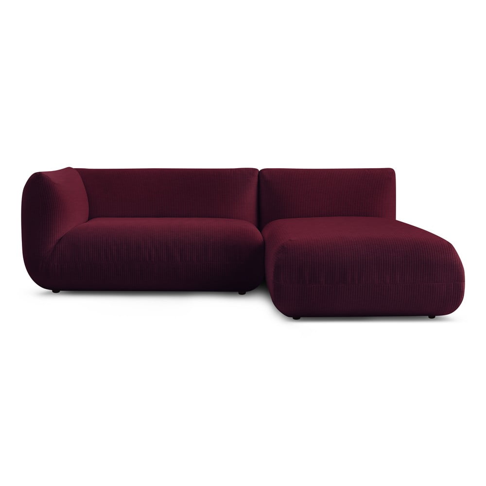 Colțar burgundy cu tapițerie din catifea reiată (cu colț pe partea dreaptă) Lecomte – Bobochic Paris Colțar burgundy cu tapițerie din catifea reiată (cu colț pe partea dreaptă) Lecomte – Bobochic Paris