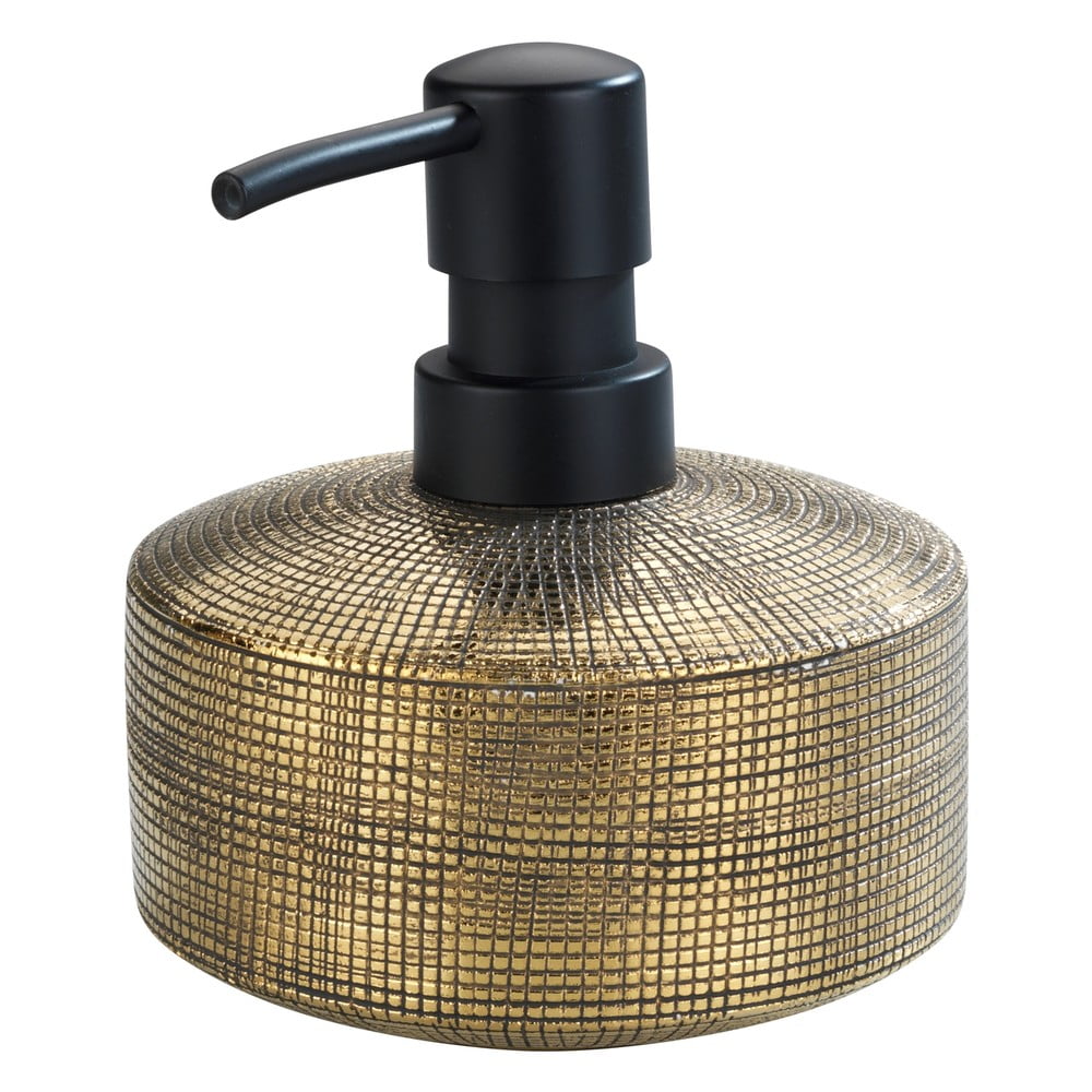 Dozator ceramică pictat manual pentru săpun Wenko Rivara, 400 ml, auriu Dozator ceramică pictat manual pentru săpun Wenko Rivara, 400 ml, auriu