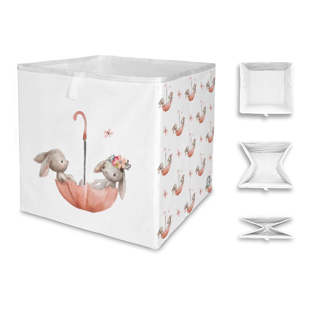 Cutie de depozitare pentru copii Butter Kings Bunnies In The Rain Cutie de depozitare pentru copii Butter Kings Bunnies In The Rain