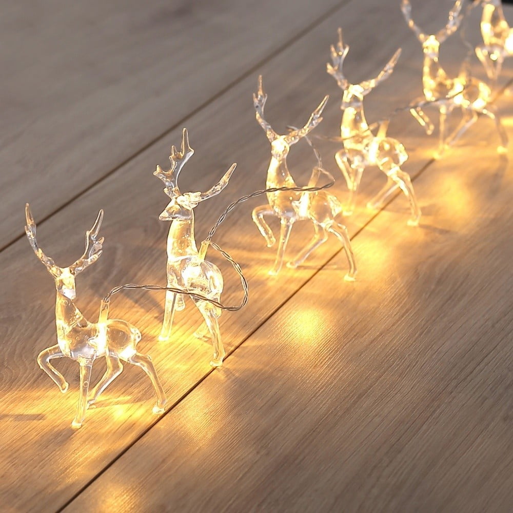 Ghirlanda luminoasă cu LED în formă de reni DecoKing Deer, lungime 1,65 m, 10 beculețe Ghirlanda luminoasă cu LED în formă de reni DecoKing Deer, lungime 1,65 m, 10 beculețe