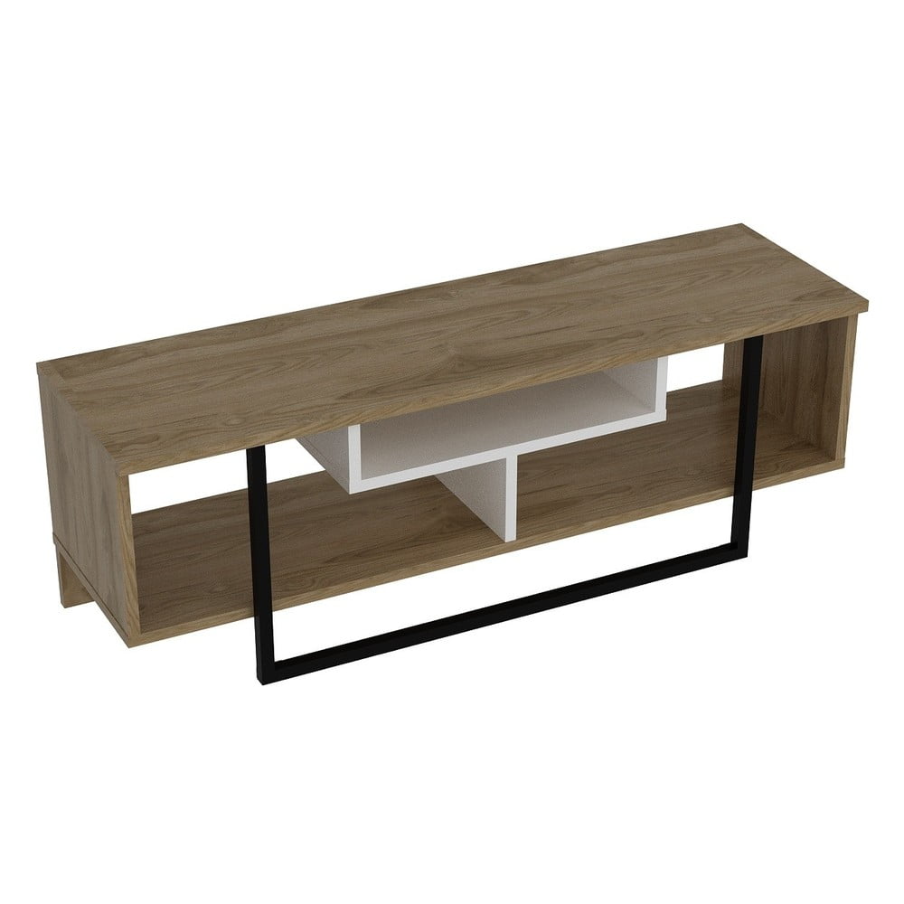Comodă TV cu aspect de lemn de stejar 119x40 cm Asal – Kalune Design Comodă TV cu aspect de lemn de stejar 119x40 cm Asal – Kalune Design