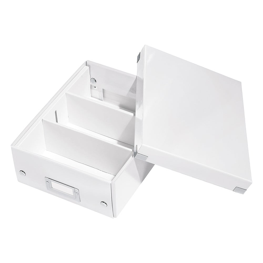 Cutie de depozitare albă din carton cu capac 22x28x10 cm Click&Store – Leitz Cutie de depozitare albă din carton cu capac 22x28x10 cm Click&Store – Leitz