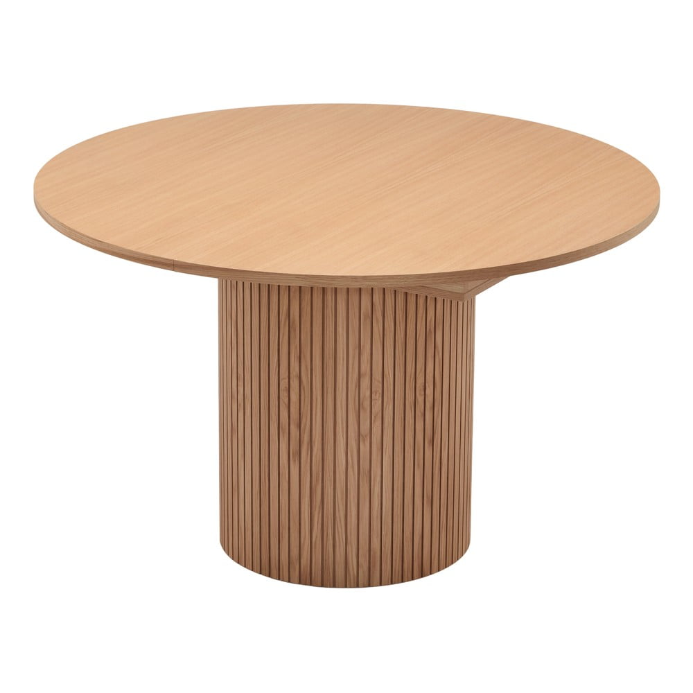 Masă de dining rotundă extensibilă cu aspect de lemn de stejar ø 115 cm Malaga – Bonami Selection Masă de dining rotundă extensibilă cu aspect de lemn de stejar ø 115 cm Malaga – Bonami Selection