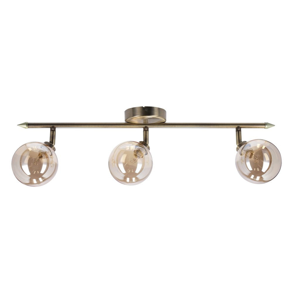 Plafonieră în culoarea bronz cu abajur din sticlă ø 10 cm Rodia – Candellux Lighting Plafonieră în culoarea bronz cu abajur din sticlă ø 10 cm Rodia – Candellux Lighting