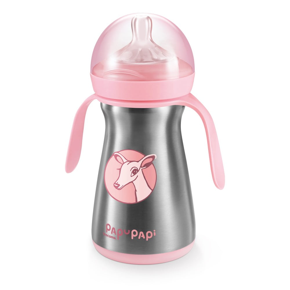 Sticlă termo roz din oțel inoxidabil pentru copii 0,2 l Papu Papi - Tescoma Sticlă termo roz din oțel inoxidabil pentru copii 0,2 l Papu Papi - Tescoma