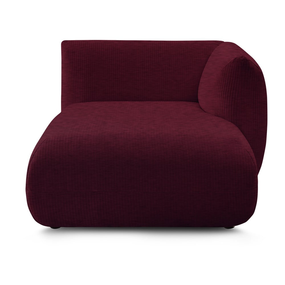 Modul pentru canapea burgundy cu tapițerie din catifea reiată (cu colțar pe partea dreaptă) Lecomte – Bobochic Paris Modul pentru canapea burgundy cu tapițerie din catifea reiată (cu colțar pe partea dreaptă) Lecomte – Bobochic Paris