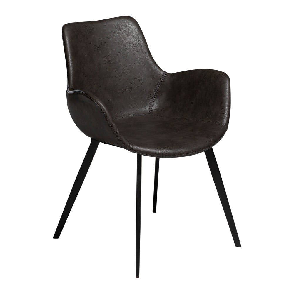 Scaun dining din piele artificială DAN–FORM Denmark Hype, gri închis Scaun dining din piele artificială DAN–FORM Denmark Hype, gri închis