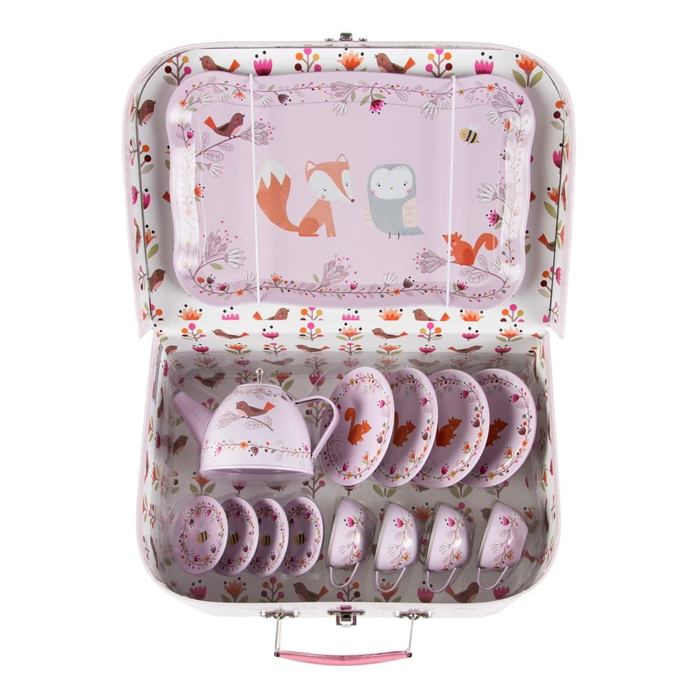 Valijoară de picnic pentru copii Sass & Belle Woodland Friends, roz Valijoară de picnic pentru copii Sass & Belle Woodland Friends, roz