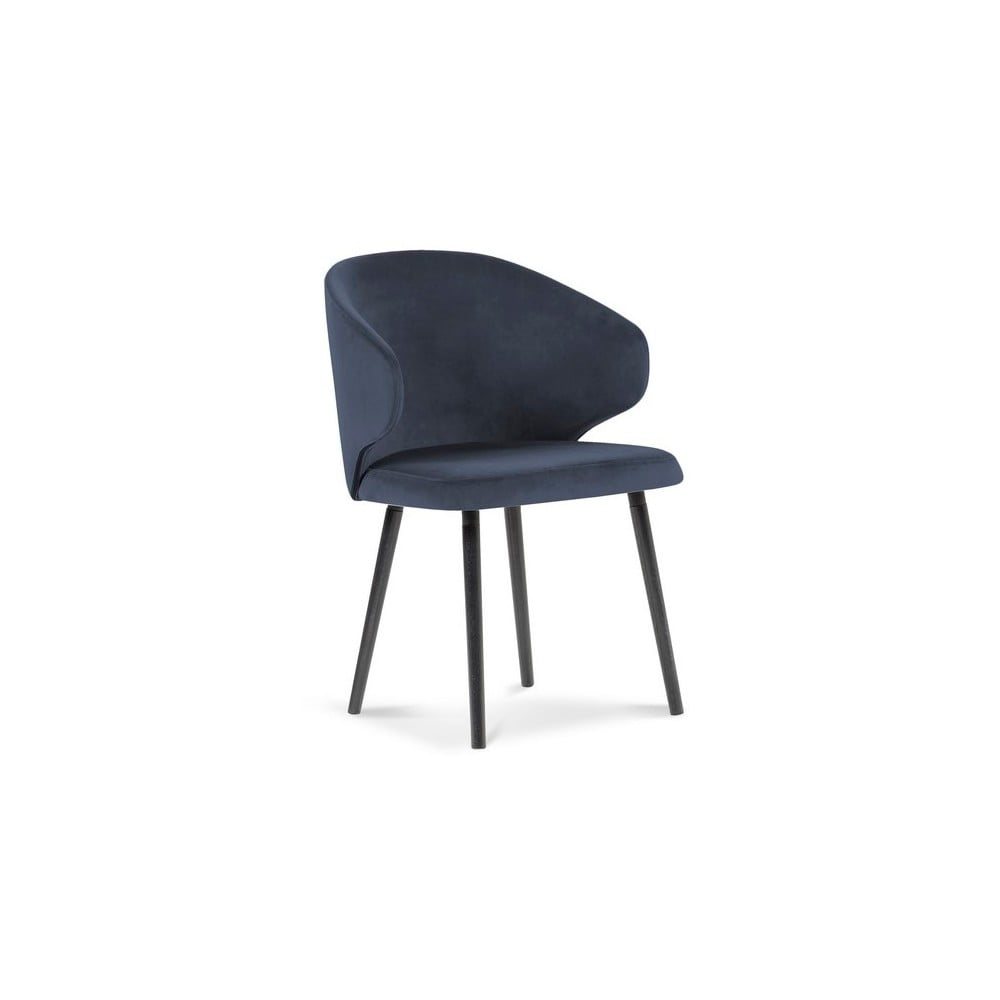 Scaun cu tapițerie de catifea Windsor & Co Sofas Nemesis, albastru închis Scaun cu tapițerie de catifea Windsor & Co Sofas Nemesis, albastru închis