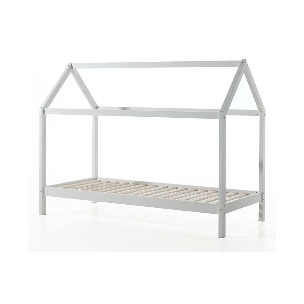 Pat pentru copii 90x200 cm alb cu formă de căsuță Dallas - Vipack Pat pentru copii 90x200 cm alb cu formă de căsuță Dallas - Vipack