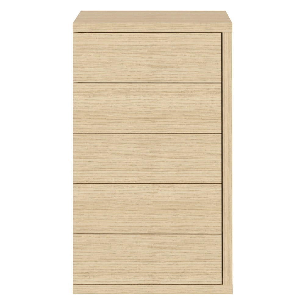 Comodă înaltă cu aspect de lemn de stejar 63x113 cm Hugo TemaHome Comodă înaltă cu aspect de lemn de stejar 63x113 cm Hugo TemaHome