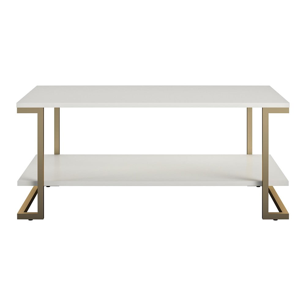 Măsuță de cafea CosmoLiving by Cosmopolitan Camila, 106 x 45 cm, alb - auriu Măsuță de cafea CosmoLiving by Cosmopolitan Camila, 106 x 45 cm, alb - auriu