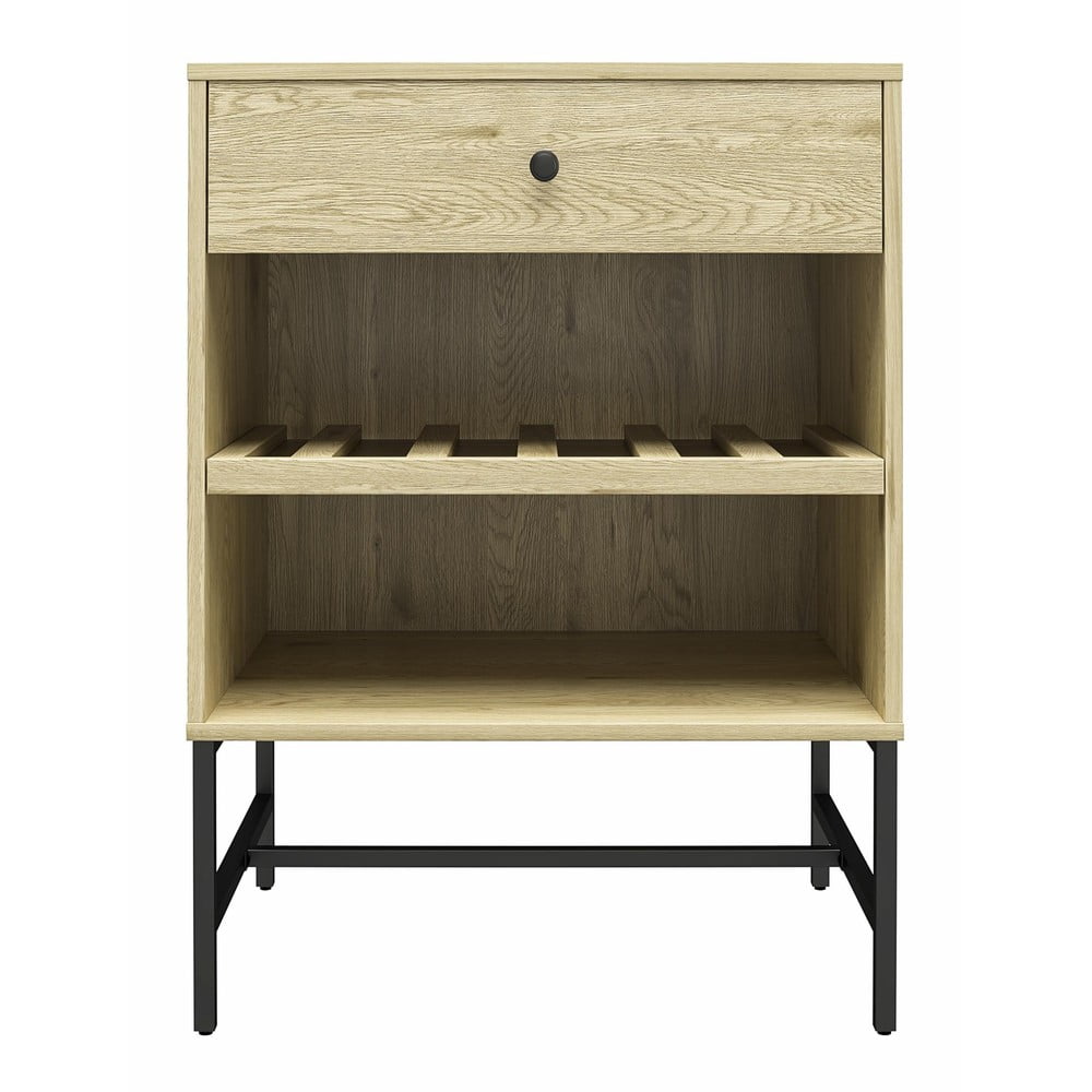Dulap vinotecă în culoare naturală cu aspect de lemn de pin pentru 6 sticle, 60x83 cm Tamlin - Queer Eye Dulap vinotecă în culoare naturală cu aspect de lemn de pin pentru 6 sticle, 60x83 cm Tamlin - Queer Eye